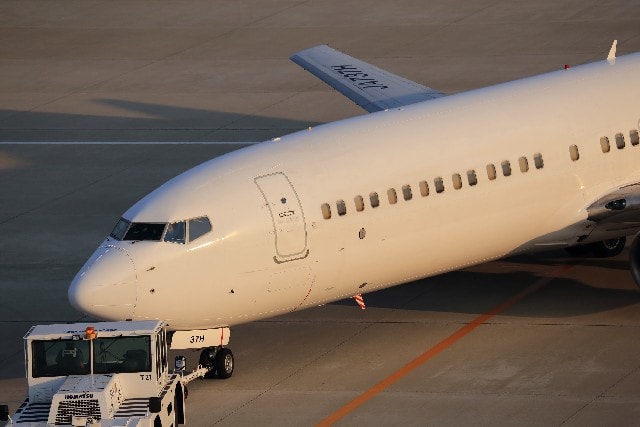 飛行場の飛行機