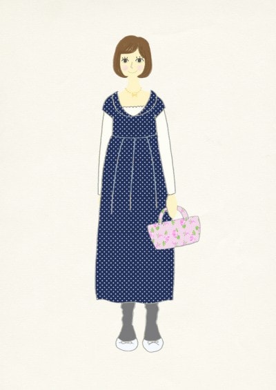 ゆるーい格好をしている女性