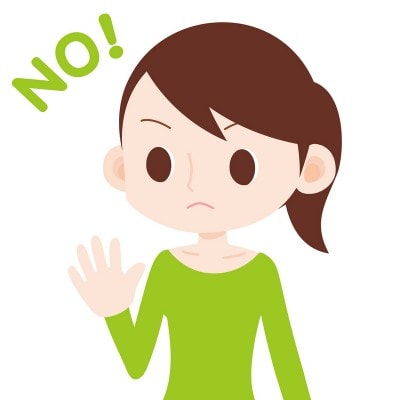 noと言う女性のイラスト