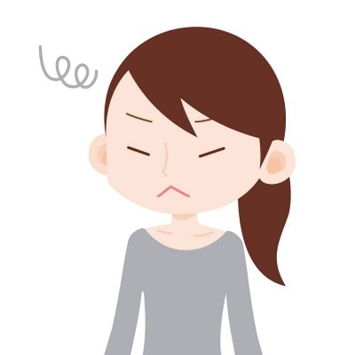 怒っている先輩のイラスト