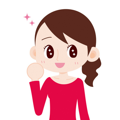 ぶりっこをしている女性のイラスト