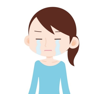 泣いている女性のイラスト