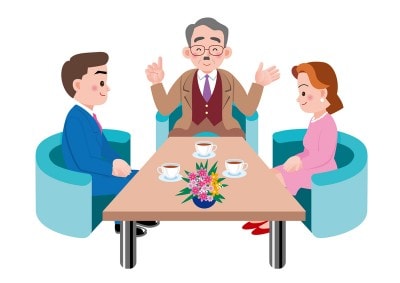 本当のお見合いをしている男女