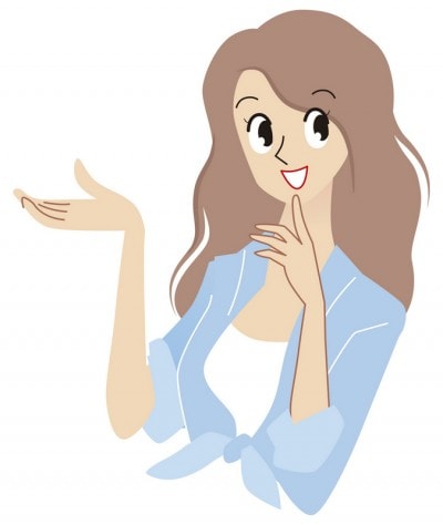 案内する大人の女性