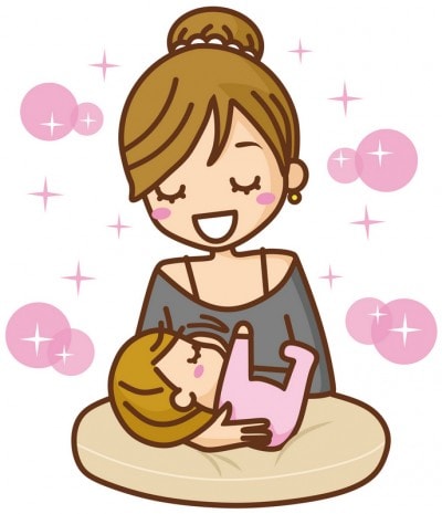授乳している女性のイラスト