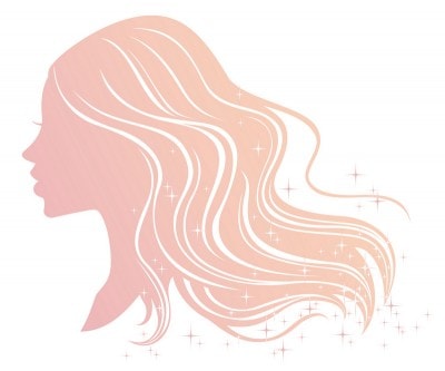 美髪の女性のイラスト