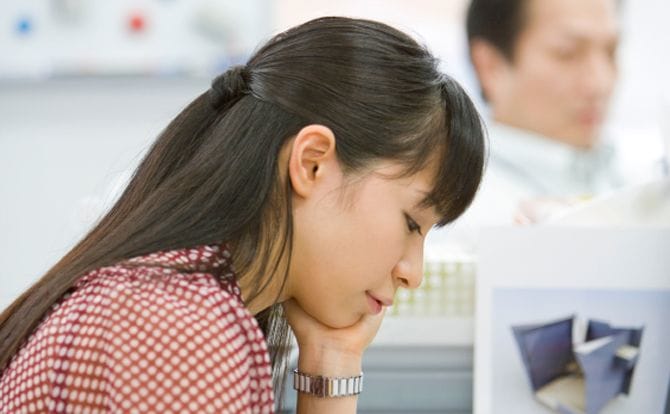 Woman working at desk