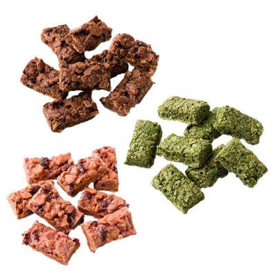 「ビューティーラインショコラバー」MILK&ORANGE PEEL、ROSEBERRY&CRANBERRY、MACCHA&QUINOAの3種類。(1箱 税込889円/スタイリングライフ・ホールディングズ)